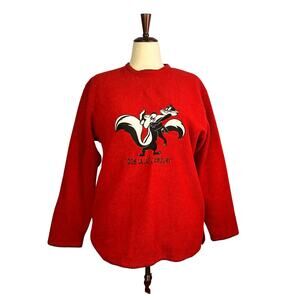 Vintage Warner brothers red sweater size medium